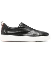 Santoni - Perforated Sneakers - Lyst