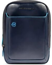 Piquadro - Leather Messenger Bag - Lyst