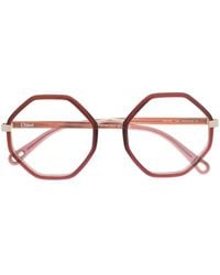 Chloé - Brille Mit Sechseckigem Gestell - Lyst