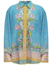 Pierre Louis Mascia - Aloe Floral-Print Longsleeve Shirt - Lyst