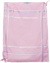 Prada - Checked Cotton Mini Skirt - Lyst