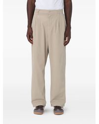 Carhartt - Pleated Cotton Trousers - Lyst
