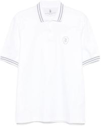 Brunello Cucinelli - Poloshirt mit Logo-Stickerei - Lyst