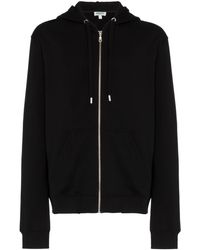 KENZO Tiger Embroidered Zip Cotton Hoodie - Black