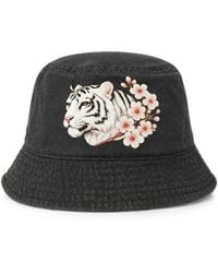 Melt - Tiger-Print Floral-Print Bucket Hat - Lyst
