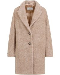 Peserico - Mélange Single-Breasted Coat - Lyst