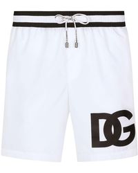 Dolce & Gabbana - Logo-print Drawstring Swim Shorts - Lyst