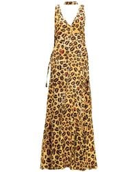 ALESSANDRO ENRIQUEZ - Leopard-Print Sleeveless Maxi Dress - Lyst