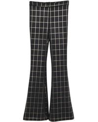 Cynthia Rowley - Checked Flared Trousers - Lyst
