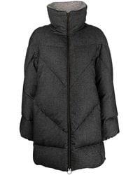 Eleventy - Quilted Shearling-lined Coat - Lyst