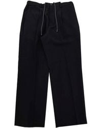 N. Hoolywood - Drawstring-Waistband Straight Trousers - Lyst