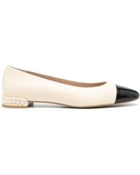 Stuart Weitzman - Pearl Flat Leather Ballerina Shoes - Lyst