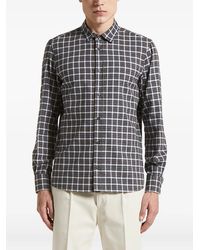 Peserico - Check-Pattern Shirt - Lyst