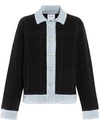 Barrie - Denim Jack Met Suède-Effect - Lyst