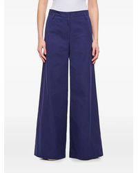 Alberto Biani - Cotton Wide-Leg Trousers - Lyst