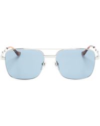 Gucci - Logo-engraved Square-frame Sunglasses - Lyst