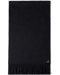Prada - Cashmere-Silk Knit Triangle Scarf - Lyst