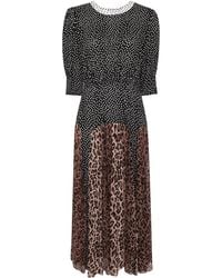 RIXO London - "Meg" Dress Leopard Polka Dot - Lyst