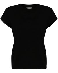 Agolde - Bryce Shoulder Pads Cotton T-shirt - Lyst