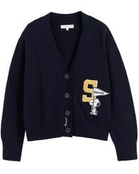 Chinti & Parker - X Peanuts Snoopie Varsity Cardigan - Lyst
