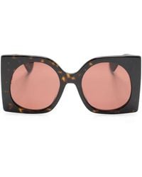 Gucci - Tortoiseshell-Effect Square-Frame Sunglasses - Lyst