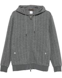 Eleventy - Pinstripe-Pattern Zip-Up Hoodie - Lyst