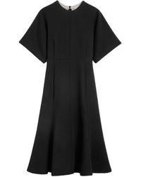Ami Paris - A-line Virgin Wool Midi Dress - Lyst