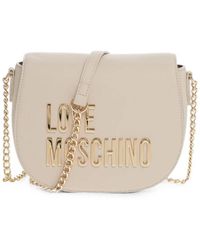 Moschino - Love Logo-Plaque Saddle Bag - Lyst