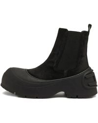 DIESEL - Logo-Detail Toe-Cap Boots - Lyst