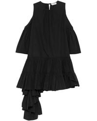 JW Anderson - Cold-Shoulders Ruffled Asymmetric Dress - Lyst