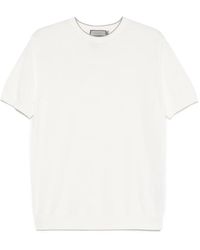 Canali - Fein gestricktes T-Shirt - Lyst
