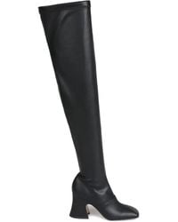 Chloé - 80Mm Janis Stretch-Leather Square-Toe Boots - Lyst