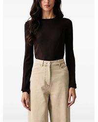 ARMANI EXCHANGE - Logo-Embroidered Ribbed-Knit Sweater - Lyst