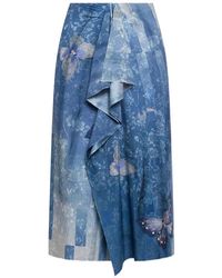 Pierre Louis Mascia - Adanastr Ruffled Midi Skirt - Lyst