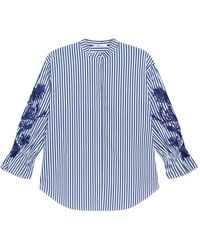 Maliparmi - Striped Embroidered Shirt - Lyst