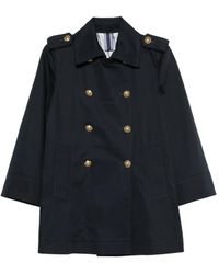 Andiata - Double-Breasted Cotton Coat - Lyst
