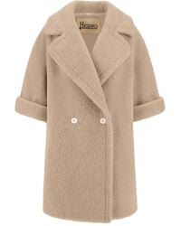 Herno - Double-Breasted Short-Sleeve Coat - Lyst