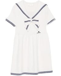 ShuShu/Tong - Bow-Detail Sailor-Collar Mini Dress - Lyst