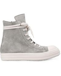 Rick Owens - Sneaks Lace-Up Suede Sneakers - Lyst
