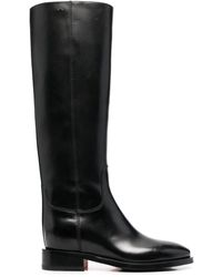 Santoni - Knee-length Leather Boots - Lyst
