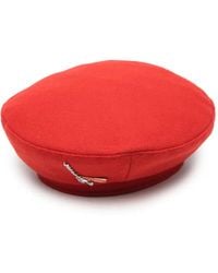 Barbour - Logo-Brooch Beret - Lyst