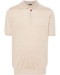 Kiton - Zip-fastening Knitted Polo Shirt - Lyst