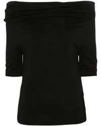 Bimba Y Lola - Cowl-neck Draped T-shirt - Lyst