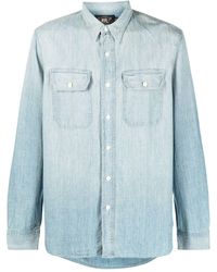 RRL - Illinois Button-up Denim Shirt - Lyst