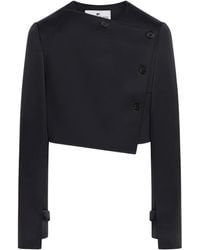 Courreges - Klassische Oblique Jacke aus Satin - Lyst