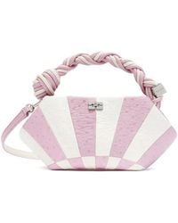 Ganni - Bou Striped Leather Shoulder Bag - Lyst