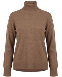 Max Mara - Logo-Embroidered Roll-Neck Sweater - Lyst