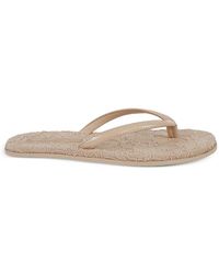 Ermanno Scervino - Lace-Covered Patent-Leather Flip-Flops - Lyst