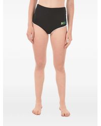 DIESEL - Logo-Print High-Waisted Bikini Bottom - Lyst