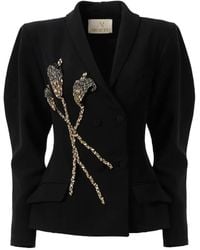 ARAFTU - Embellished Double-Breasted Blazer - Lyst